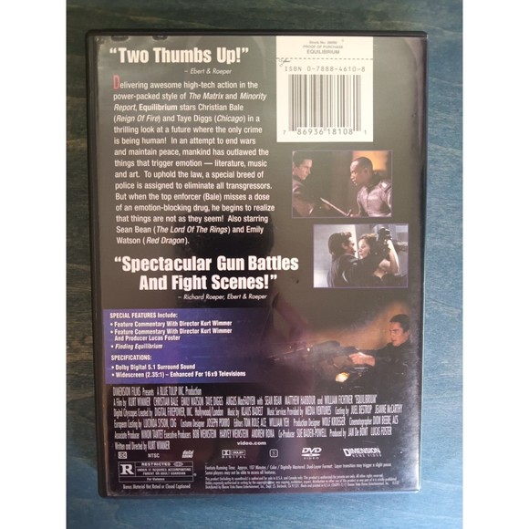 Equilibrium DVD - Picture 2 of 3